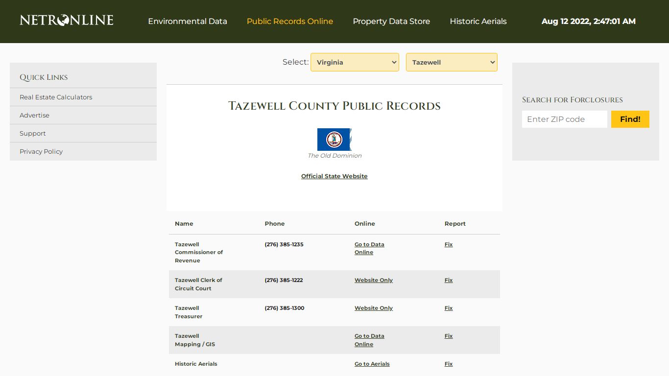 Tazewell County Public Records - NETROnline.com